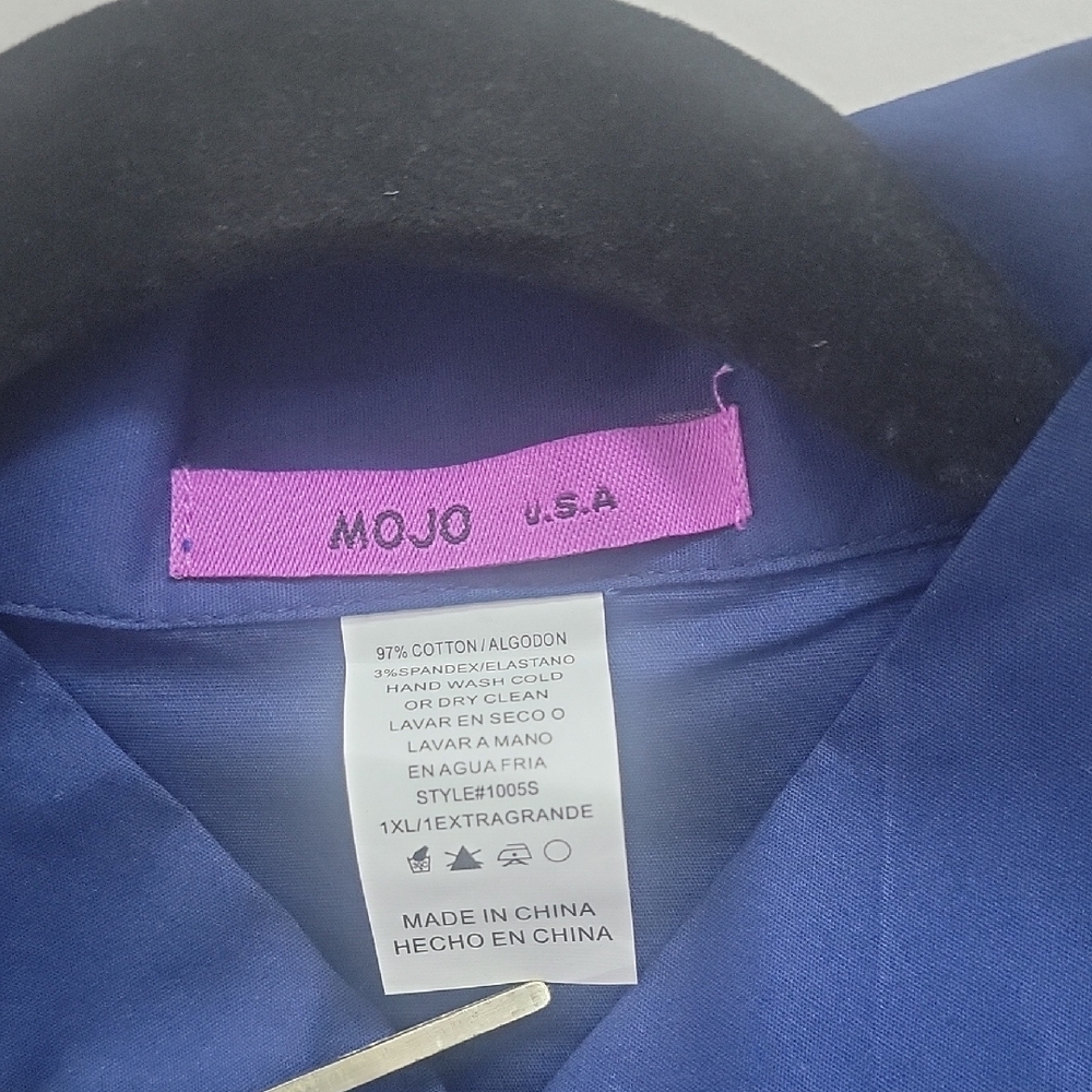 Navy Blue Women's Button-Up Shirt - Picture 2 of 5